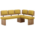 HOEKSET, velours, eikenkleur, mosterdgeel thumbnail 6
