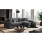 HOEKSET MET BEDDENGOED F, antraciet textiel thumbnail 1