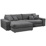 HOEKSET MET BEDDENGOED F, antraciet textiel thumbnail 3