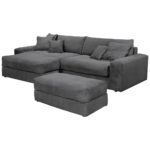 HOEKSET MET BEDDENGOED F, antraciet textiel thumbnail 4