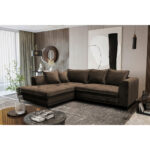 HOEKSET MET BEDDENGOED F, bruin textiel thumbnail 2