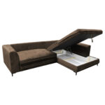 HOEKSET MET BEDDENGOED F, bruin textiel thumbnail 5