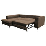 HOEKSET MET BEDDENGOED F, bruin textiel thumbnail 3