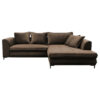 HOEKSET MET BEDDENGOED F, bruin textiel