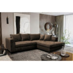 HOEKSET MET BEDDENGOED F, bruin textiel thumbnail 2