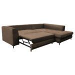 HOEKSET MET BEDDENGOED F, bruin textiel thumbnail 3