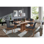 HOEKBANK, textiel, houtmateriaal antraciet, eikenkleur thumbnail 2