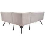 HOEKBANK, metaal, wit textiel thumbnail 6