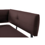 HOEKBANK, metaal, textiel zwart, donkerbruin thumbnail 4