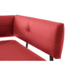 HOEKBANK, metaal, textiel rood, zwart thumbnail 4