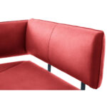 HOEKBANK, metaal, textiel rood, zwart thumbnail 5