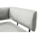 HOEKBANK, metaal, crème textiel, zwart thumbnail 5