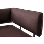 HOEKBANK, metaal, textiel zwart, donkerbruin thumbnail 4