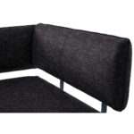 HOEKBANK, metaal, textiel antraciet, zwart thumbnail 5