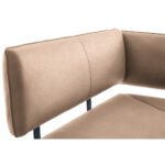 HOEKBANK, metaal, textiel zwart, wit thumbnail 5