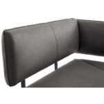 HOEKBANK, metaal, textiel zwart, donkergrijs thumbnail 4