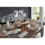 HOEKBANK, textiel, houtmateriaal eikenkleur, lichtbruin thumbnail 2