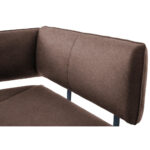HOEKBANK, metaal, textiel zwart, lichtbruin thumbnail 4