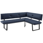 HOEKBANK, metaal, textiel zwart, donkerblauw thumbnail 2