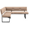 HOEKBANK, metaal, textiel zwart, wit