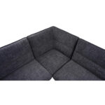 HOEKBANK, metaal, donkergrijs textiel thumbnail 3