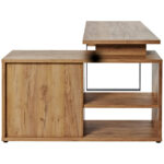 HOEKBUREAU metaal, houtmateriaal antraciet, eikenkleur thumbnail 7