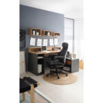 HOEKBUREAU, materiaal hout, antraciet, eikenkleur thumbnail 5