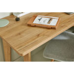 HOEKBUREAU, houten materiaal, wit, eikenkleur thumbnail 6