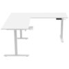 HOEKBUREAU metaal, kunststof, houtmateriaal wit