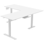 HOEKBUREAU metaal, kunststof, houtmateriaal wit thumbnail 3