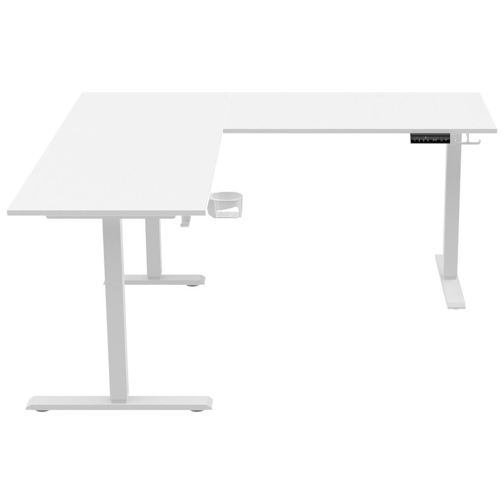 HOEKBUREAU metaal, kunststof, houtmateriaal wit