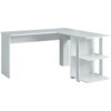 HOEKBUREAU metaal, houtmateriaal wit