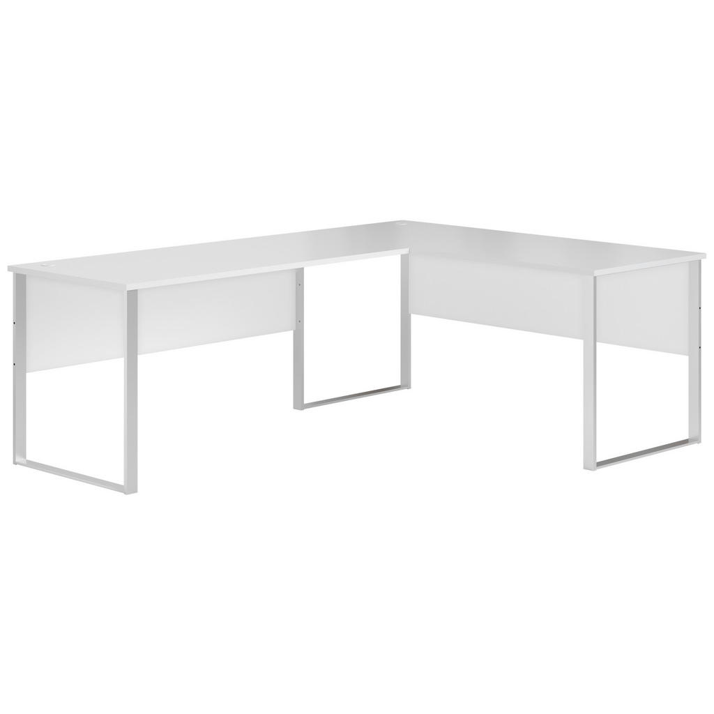 HOEKBUREAU, houtmateriaal, wit