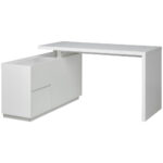 HOEKBUREAU, houtmateriaal, wit thumbnail 1