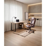 HOEKBureau metaal, houtmateriaal zwart, eikenkleur thumbnail 2