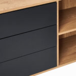 HOEKBureau metaal, houtmateriaal zwart, eikenkleur thumbnail 6