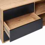 HOEKBureau metaal, houtmateriaal zwart, eikenkleur thumbnail 7