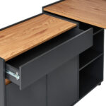 HOEKBureau houtmateriaal zwart, eikenkleur thumbnail 6