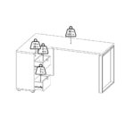 HOEKBUREAU, houtmateriaal, grijs, eikenkleur thumbnail 5