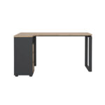 HOEKBUREAU, houtmateriaal, grijs, eikenkleur thumbnail 7