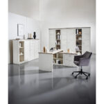 HOEKBUREAU, houtmateriaal, grijs, wit thumbnail 5