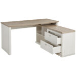 HOEKBUREAU, houtmateriaal, grijs, wit thumbnail 7