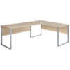 HOEKBUREAU, houten materiaal, eikenkleur