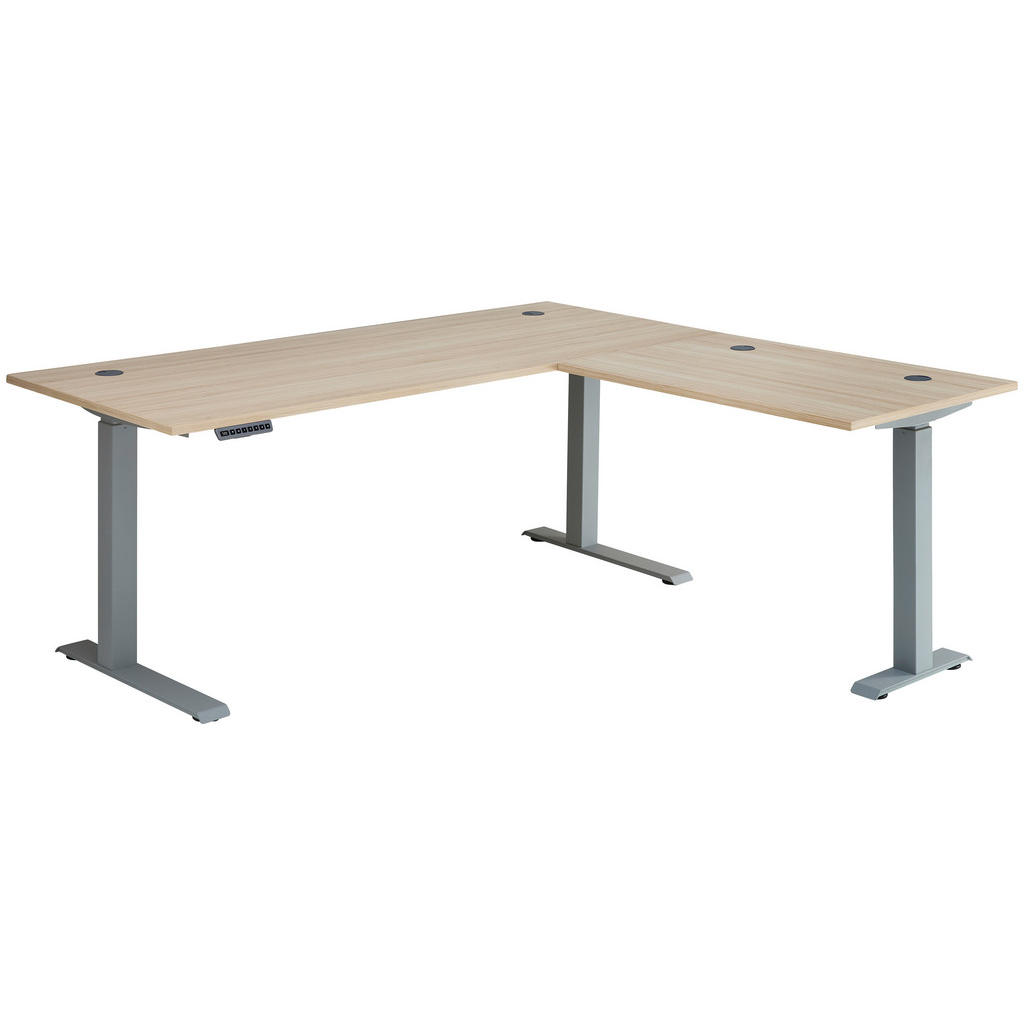 HOEKBUREAU, houten materiaal, eikenkleur
