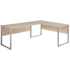 HOEKBUREAU, houten materiaal, eikenkleur