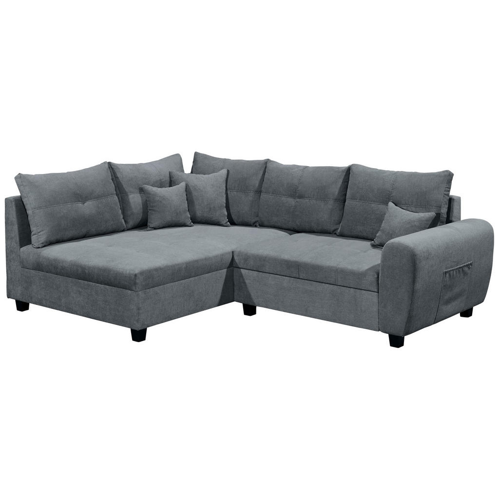 HOEKZITSET, antraciet microvelours