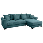 HOEKSTOELSET, geribbeld fluweel azuurblauw thumbnail 7