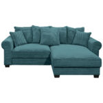 HOEKSTOELSET, geribbeld fluweel azuurblauw thumbnail 1