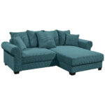 HOEKSTOELSET, geribbeld fluweel azuurblauw thumbnail 5