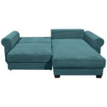 HOEKSTOELSET, geribbeld fluweel azuurblauw thumbnail 6